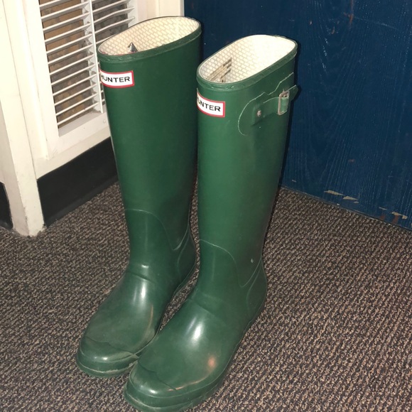 Hunter Shoes - Green Hunter Boots